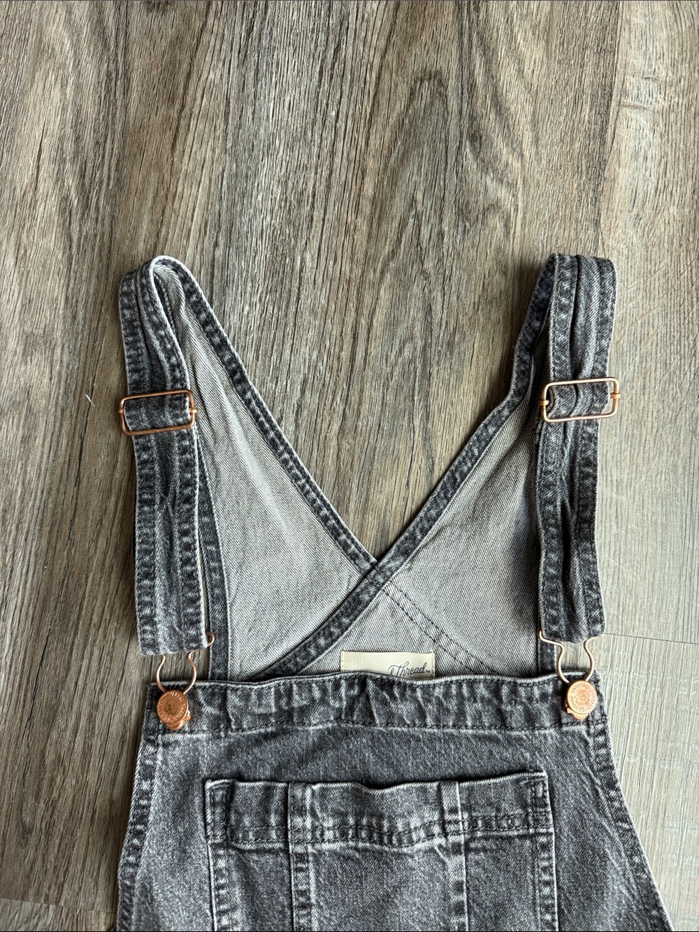 Universal Thread Charcoal Gray Denim Overalls - Picture 5 of 8